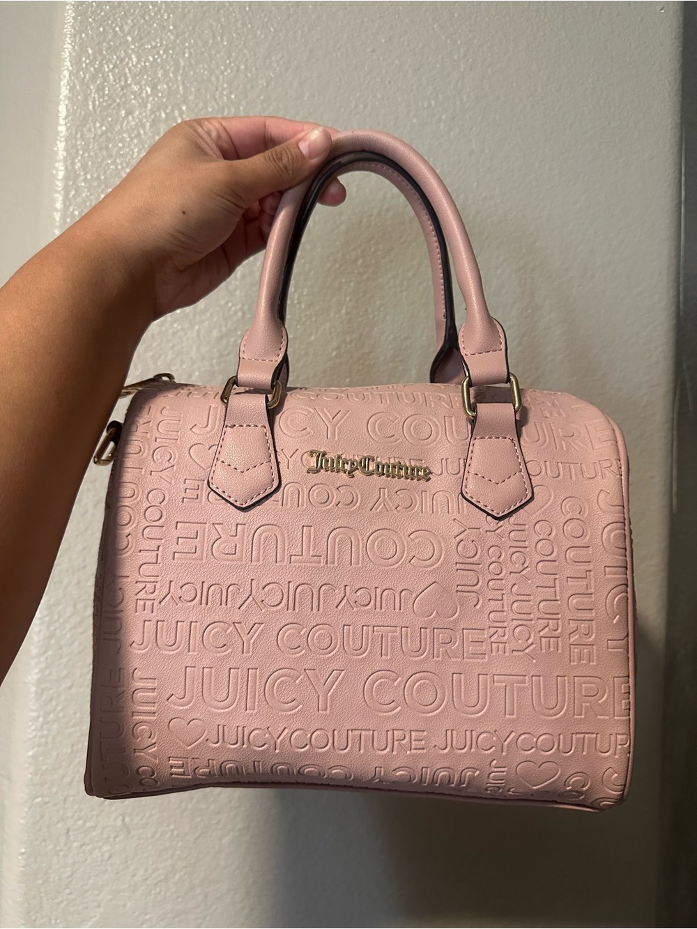 Juicy Couture Blush Pink Embossed Satchel